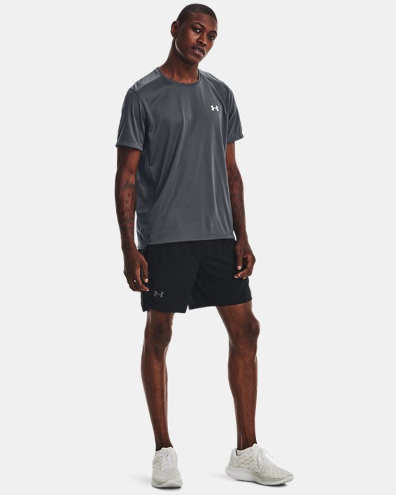 Men's UA Launch 7'' Graphic Shorts in Black image number 2